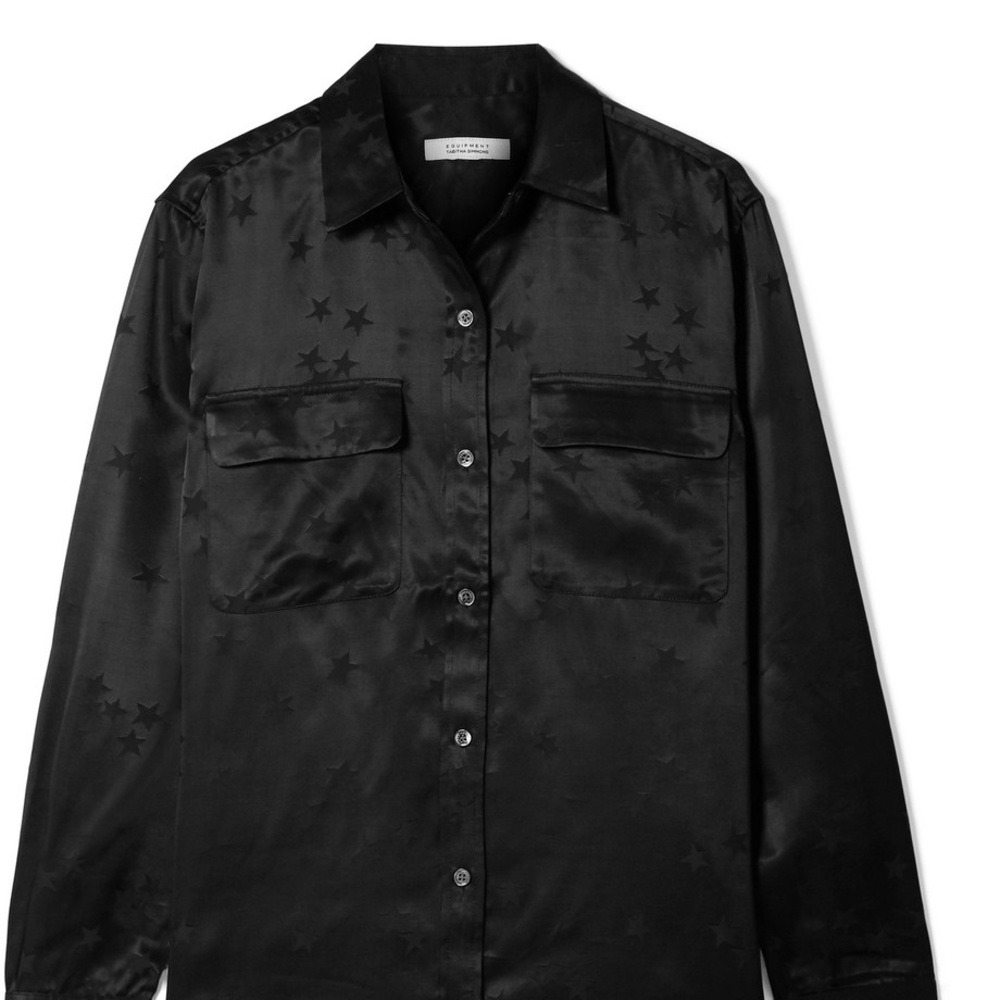 EQUIPMENT+Tabitha Simmons print satin shirt